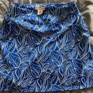 Tommy Bahama Blue Leaf Print Mini Skort